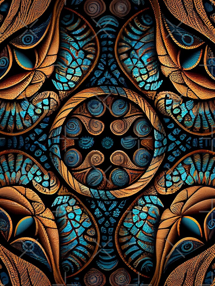 Thumbnail 3 von 3, Tuch, Scaley Transitional Pattern Digital Painting designt und verkauft von CodeAndColors.