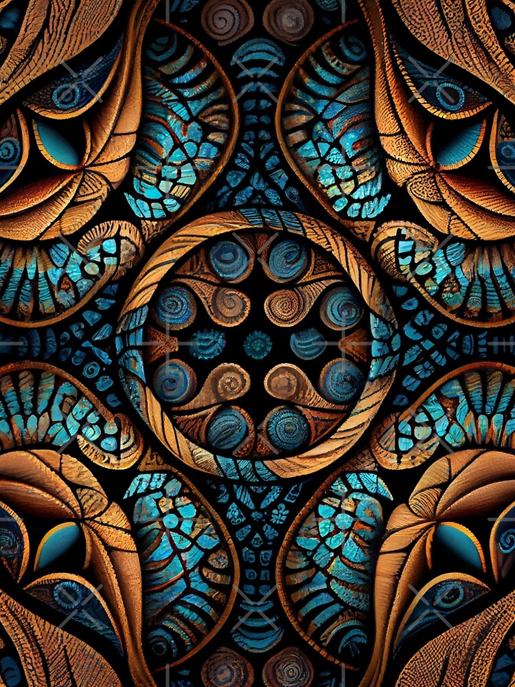Aperçu 5 sur 5. Robe trapèze avec l'œuvre Scaley Transitional Pattern Digital Painting créée et vendue par CodeAndColors.