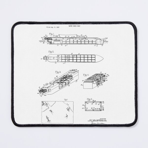 Item preview, Barge Cargo Ship Patent - US2988036 - clear designed and sold by Rayyanz.