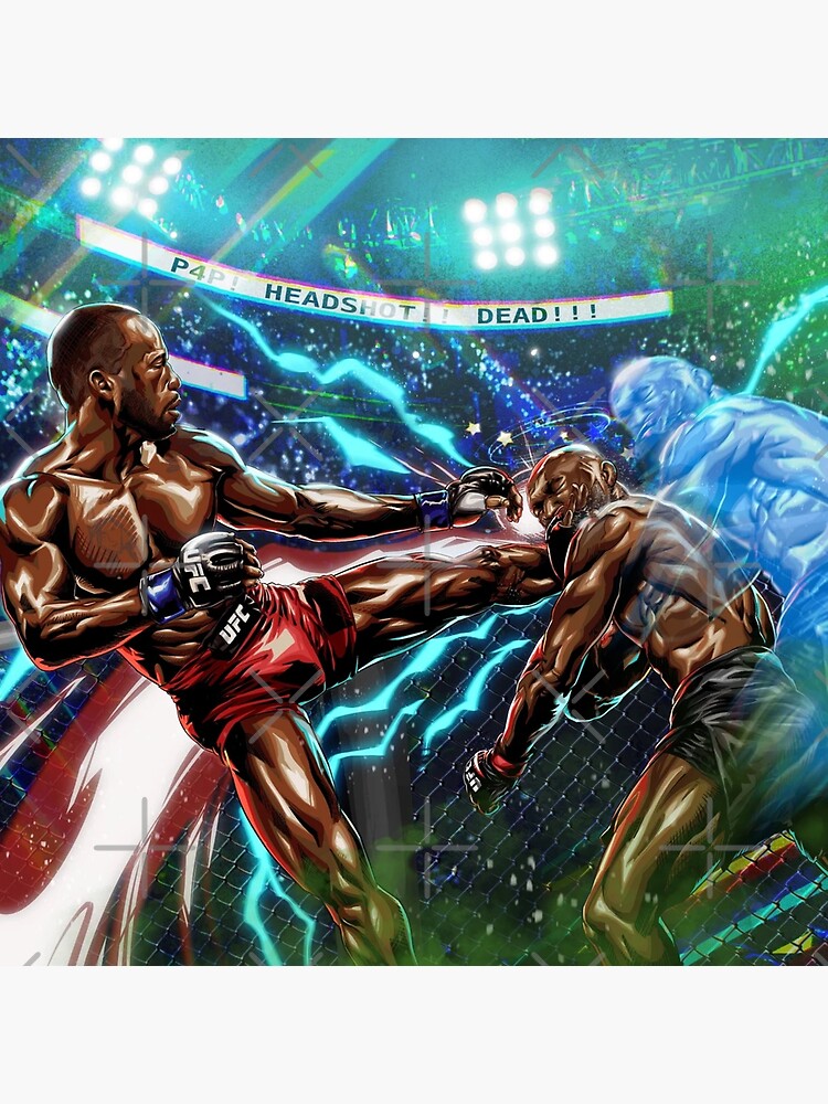 Leon Edwards Head Kick Ko Of Kamaru Usman Canvas Designed & Sold By ...