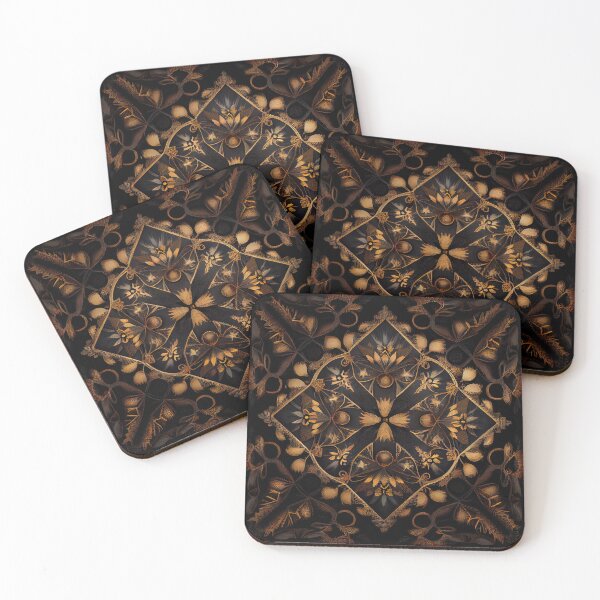 Item preview, Symmetrical Dark Country Pattern Digital Painting designed and sold by CodeAndColors.
