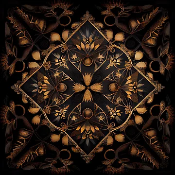 Vorschaubild zum Design Symmetrical Dark Country Pattern Digital Painting von CodeAndColors