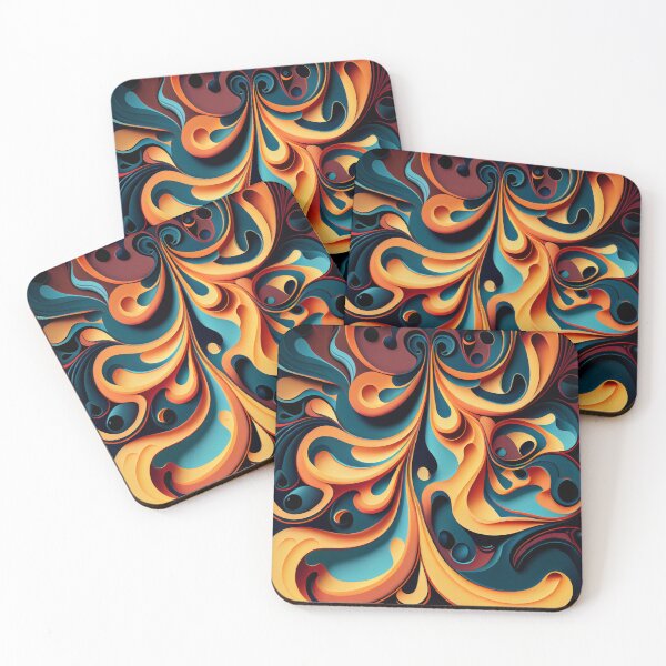 Item preview, Dense Colorful Fluid Flat Traditional Pattern Digital Painting designed and sold by CodeAndColors.
