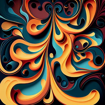 Vorschaubild zum Design Dense Colorful Fluid Flat Traditional Pattern Digital Painting von CodeAndColors