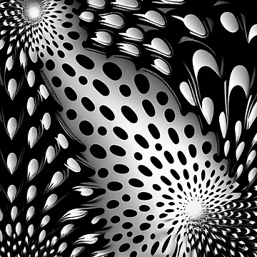 Vorschaubild zum Design Coarse Fluid Explosive Monochromatic Maximalist Pattern Digital Painting von CodeAndColors