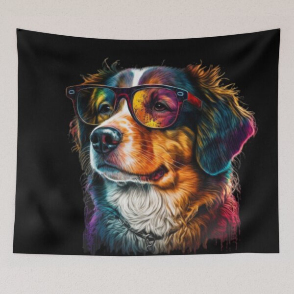 Item preview, Cute dog wearing glasses designed and sold by Johnsdesigns1.