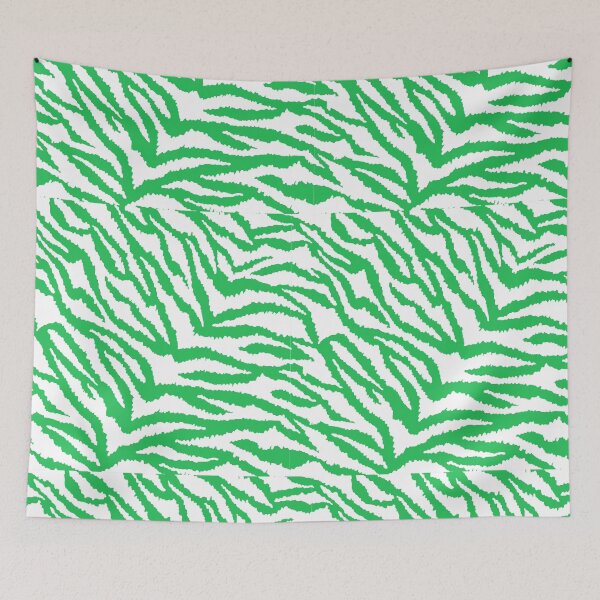 Item preview, Green and White Tiger Stripes designed and sold by Mark Cannon.