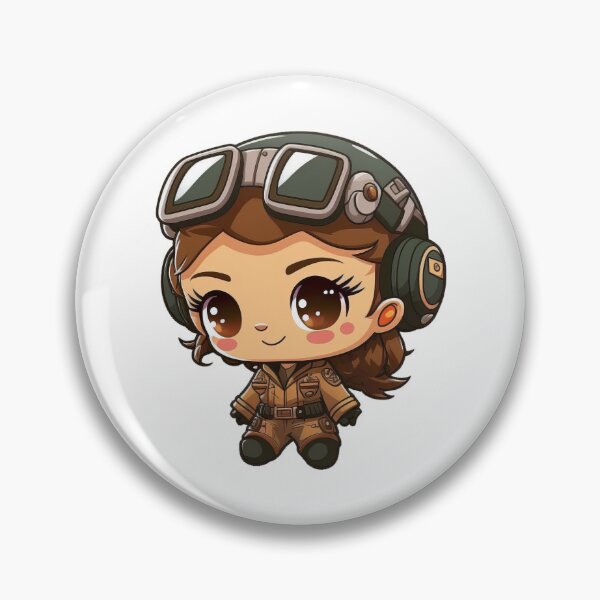 Artikelvorschau, Chibi Fighter Pilot Mädchen entworfen und verkauft von TheChibiStore.