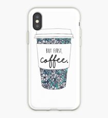 Vinilo o funda para iPhone Café floral