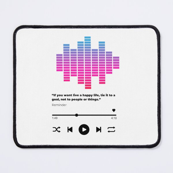 Item preview, Play music interface with Motivational quotes cute  designed and sold by artacalla.