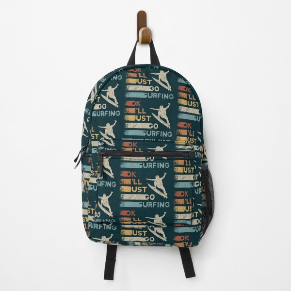 Item preview, OK I’ll Just Go Surfing Wave Kick Out 60s Retro Art Surfer designed and sold by Skizzenmonster.