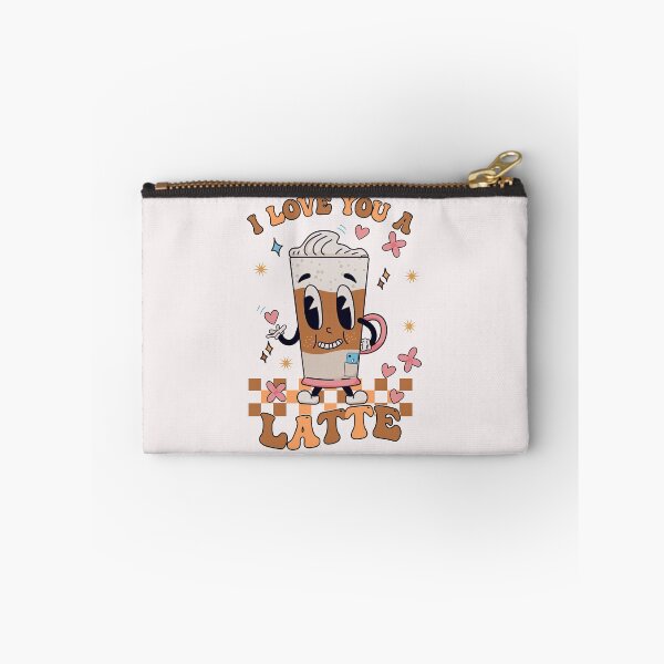 Item preview, I love You A Latte Funny Cute Retro Groovy Latte Valentnes Day NL designed and sold by LauraGaby.