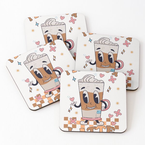 Item preview, Te amo Un Latte Divertido Lindo Retro Groovy Latte Día de San Valentín NL designed and sold by LauraGaby.
