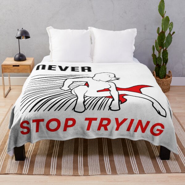 Item preview, Never stop trying motivational design designed and sold by DigitalMagShop.