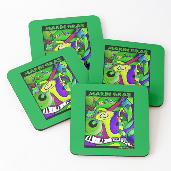 Item preview,  MARDI GRAS NEW ORLEANS : Psychedelic Musical Instruments Print designed and sold by posterbobs.