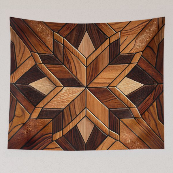 Aperçu de l'œuvre Irregular Wood Formal Country Pattern Digital Painting créée et vendue par CodeAndColors.