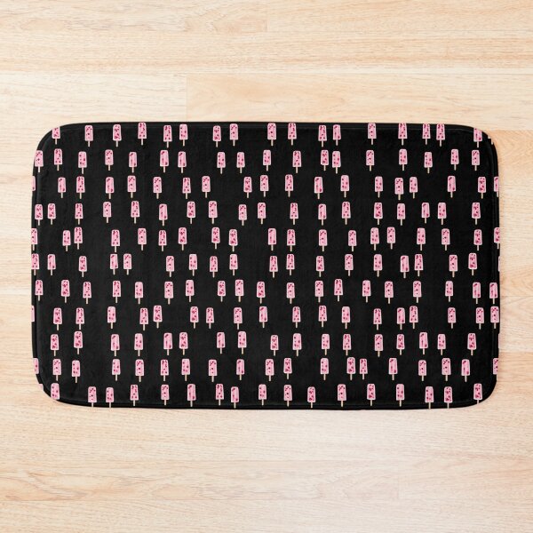 Item preview, Pink berry ice cream on stick pattern on black background designed and sold by JaReVa.