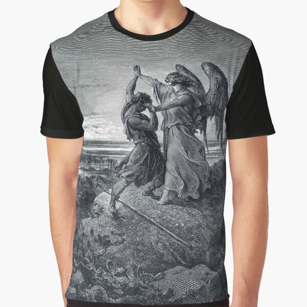 Vista previa del artículo con la obra «Gustave Dore, Jacob lucha con el ángel», diseñado y vendido por Mirksaz-designs.