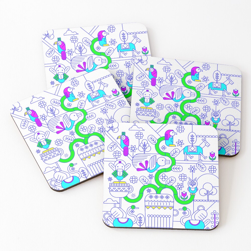 Item preview, Coasters (Set of 4) designed and sold by Riocloud.