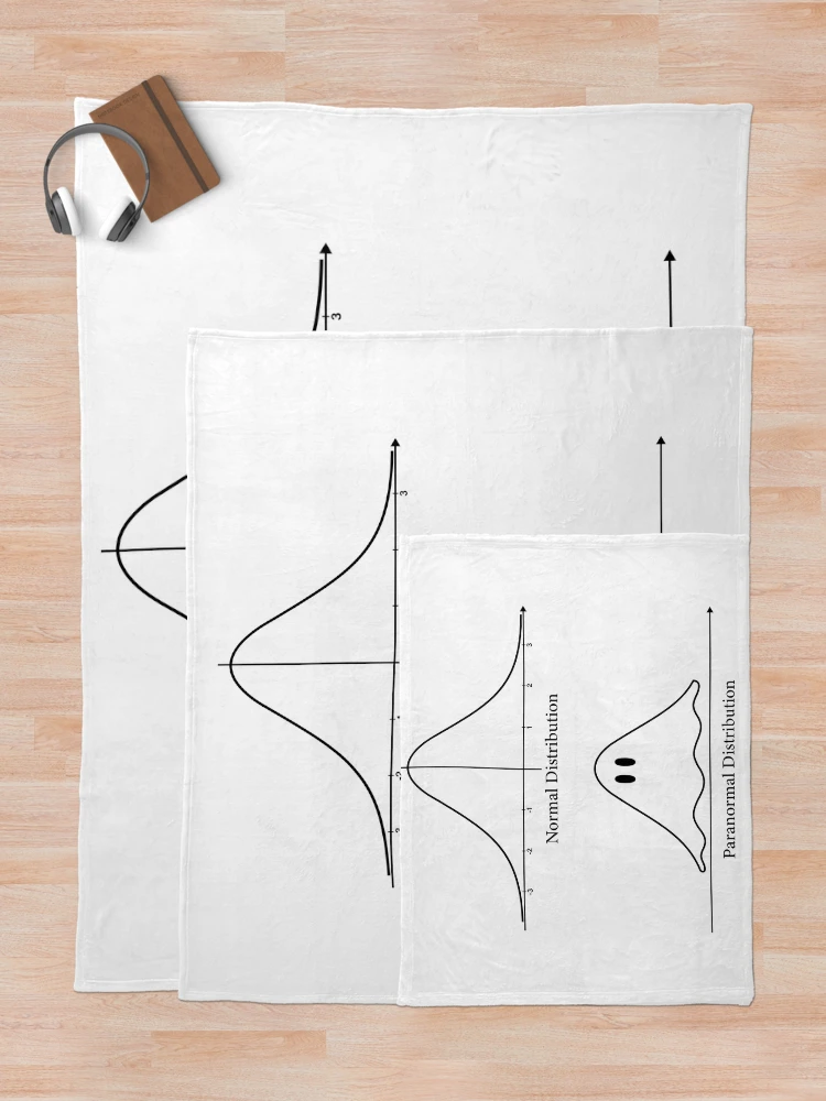 Thumbnail 5 of 6, Throw Blanket, Normal Distribution, Paranormal Distribution Math Gift designed and sold by ScienceCorner.