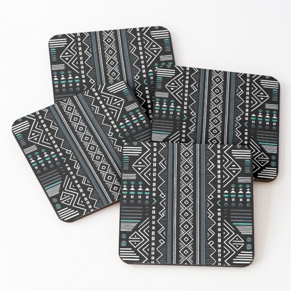 Item preview, Dark Tribal Aesthetic Pattern Digital Painting designed and sold by CodeAndColors.