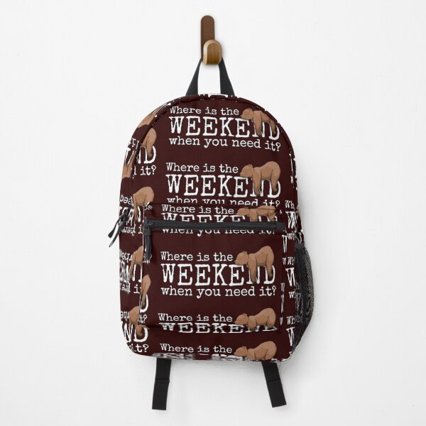 Item preview, Where is the Weekend? Funky Sleepy Lazy Bear Fun designed and sold by Skizzenmonster.