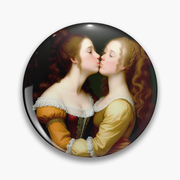 Item preview, Two Women Kissing rococo style designed and sold by UncleLanny.