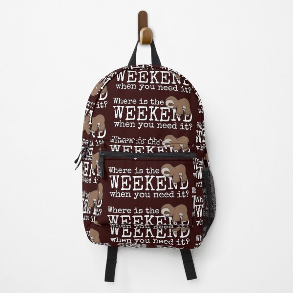 Item preview, Where is the Weekend? Funky Sleepy Kawaii Sloth Fun designed and sold by Skizzenmonster.