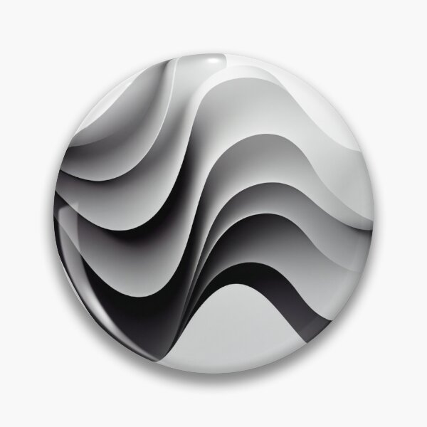 Item preview, Black and White Graphic 3D Waves Illusion designed and sold by KOTOdesign.
