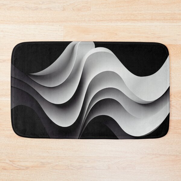 Item preview, Black and White Graphic 3D Waves Illusion designed and sold by KOTOdesign.