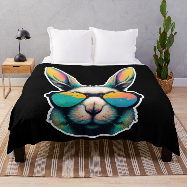 Item preview, Bunny Colorful Face With Sunglasses for men, boys Easter Day designed and sold by CG Studio.