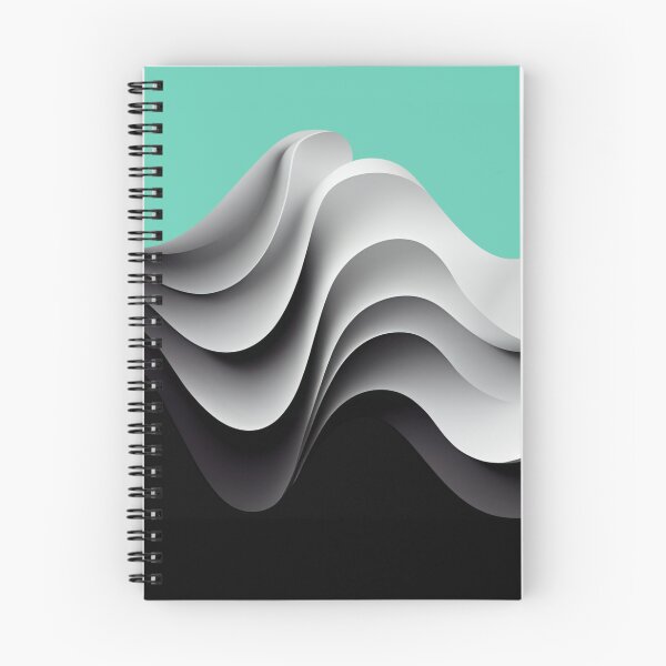 Item preview, Black and White Graphic 3D Waves Illusion designed and sold by KOTOdesign.