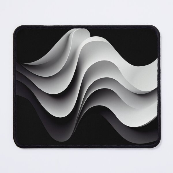 Item preview, Black and White Graphic 3D Waves Illusion designed and sold by KOTOdesign.