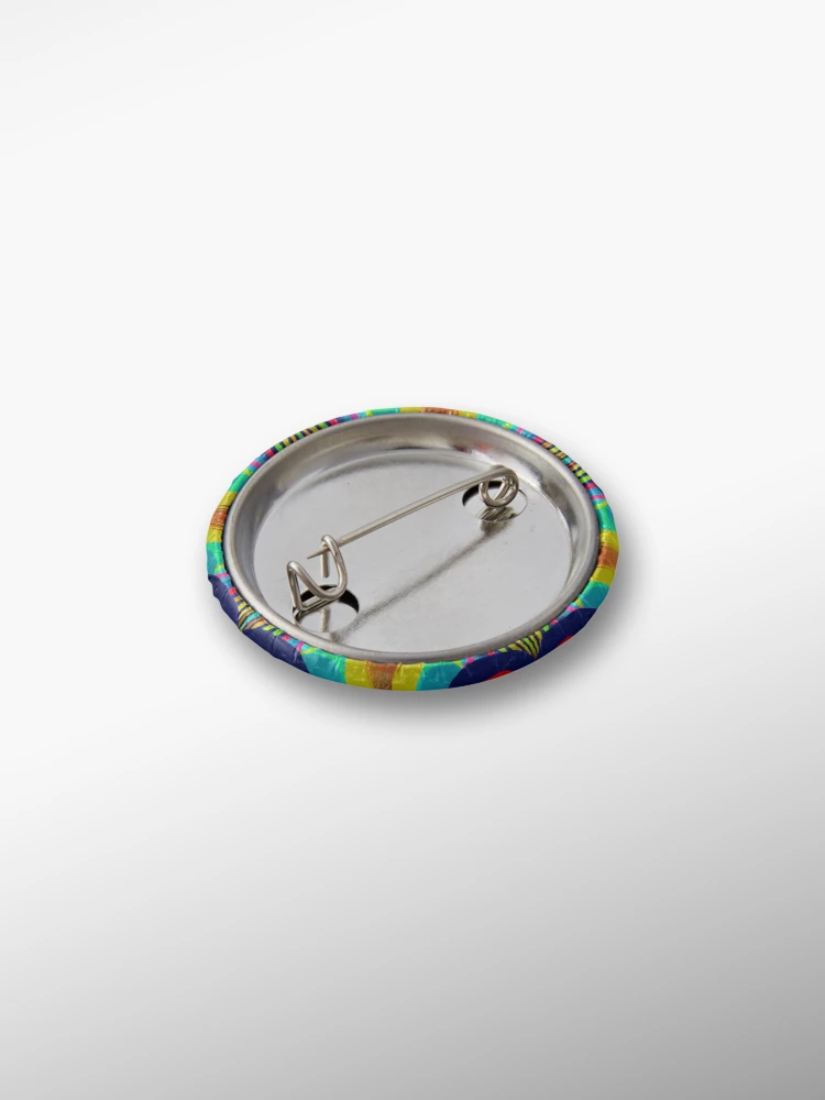 Thumbnail 2 von 3, Button, Psychedelic Light Eclectic Pattern Digital Painting designt und verkauft von CodeAndColors.