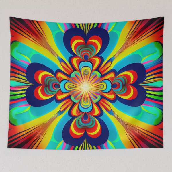 Aperçu de l'œuvre Psychedelic Light Eclectic Pattern Digital Painting créée et vendue par CodeAndColors.