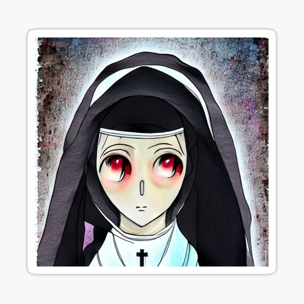 Demon Nun Mod Sticker - Demon Nun Mod Fnf - Discover & Share GIFs