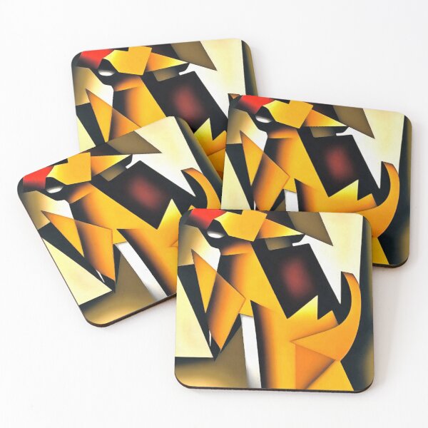 Item preview, The Tail Wagging The Dog Geometric Abstract Art designed and sold by taiche.