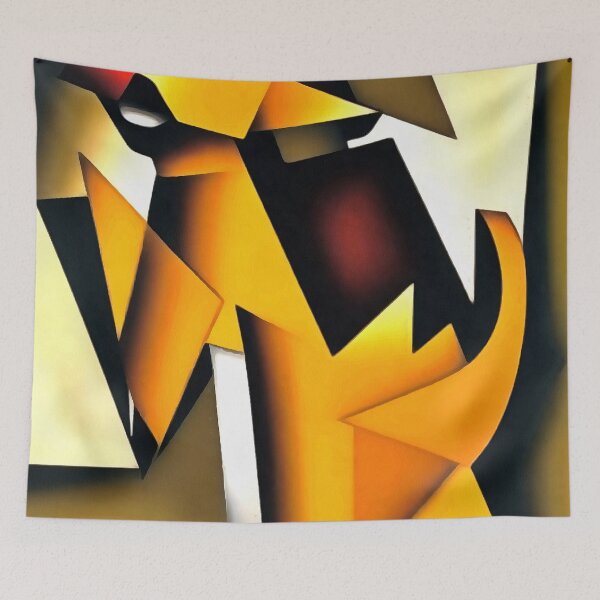 Item preview, The Tail Wagging The Dog Geometric Abstract Art designed and sold by taiche.