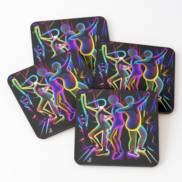 Item preview, 70's 80's 90's Retro Neon Disco Dancers Clubbers Boogie Party #6 designed and sold by Tellingmoon.