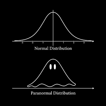 Artwork thumbnail, Normal Distribution, Paranormal Distribution Math Gift by ScienceCorner