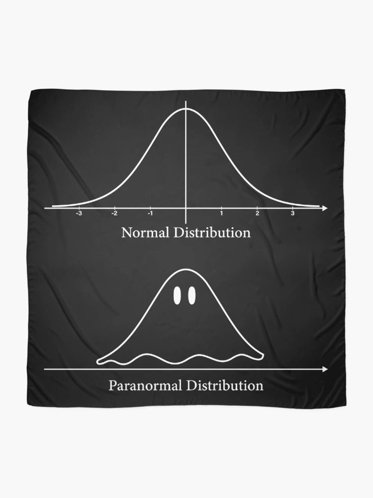 Thumbnail 2 of 3, Scarf, Normal Distribution, Paranormal Distribution Math Gift designed and sold by ScienceCorner.