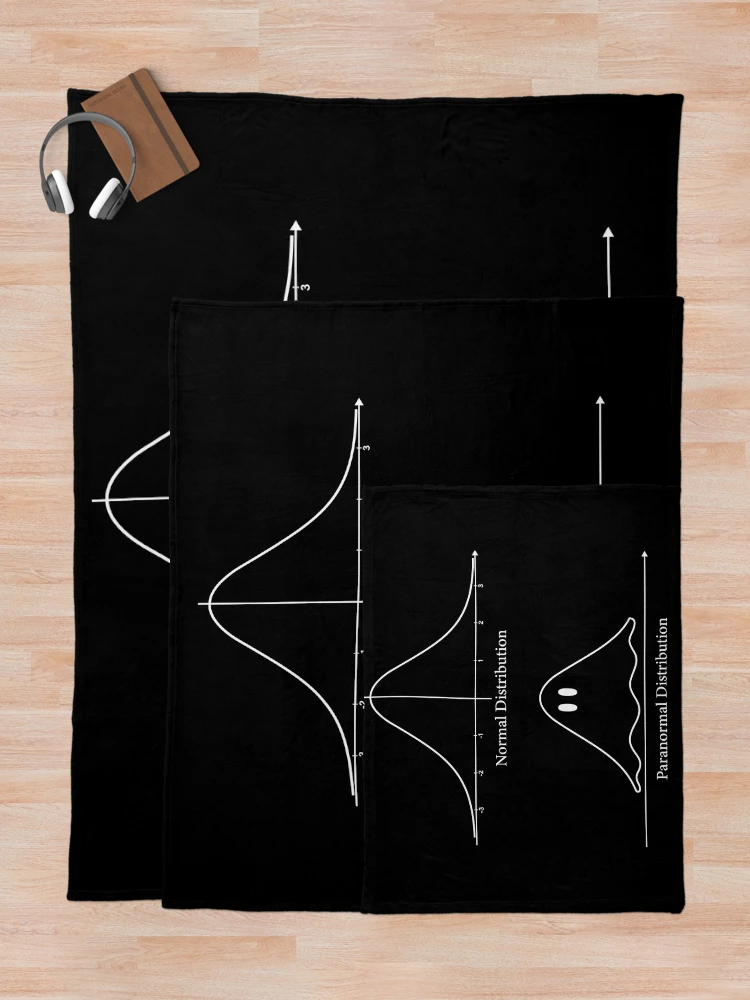 Thumbnail 5 of 6, Throw Blanket, Normal Distribution, Paranormal Distribution Math Gift designed and sold by ScienceCorner.