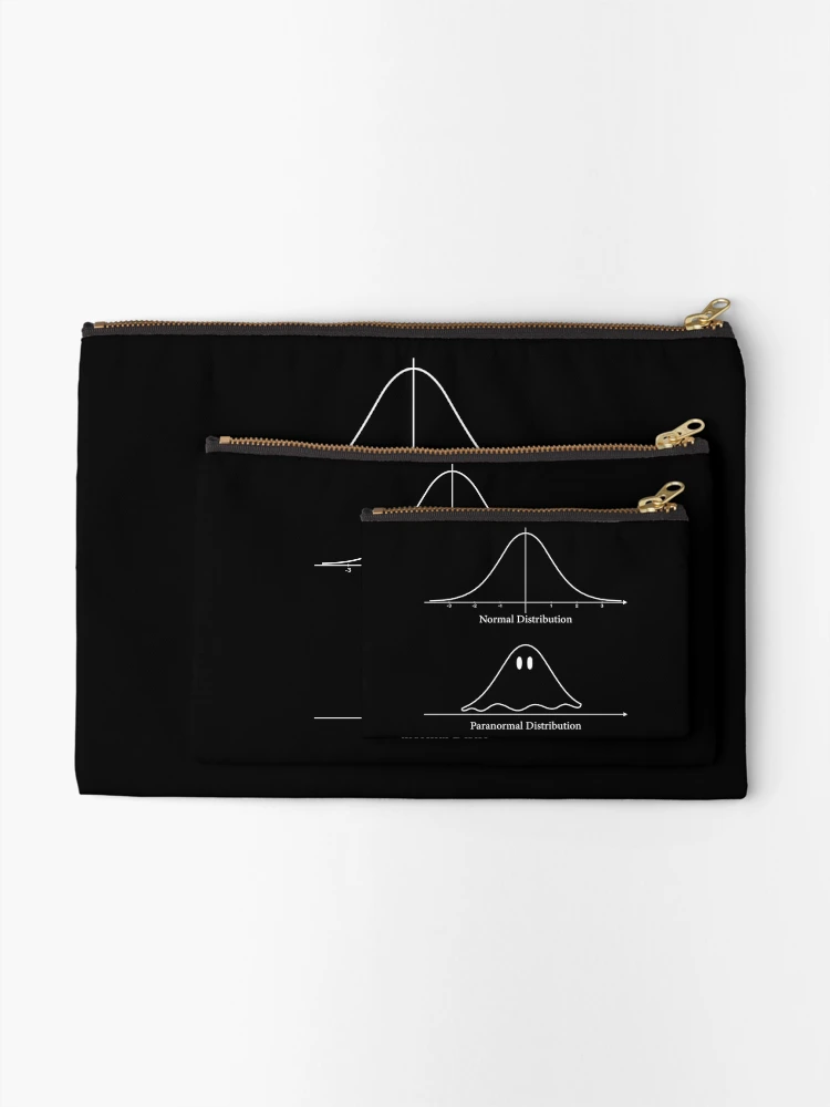 Thumbnail 2 of 4, Zipper Pouch, Normal Distribution, Paranormal Distribution Math Gift designed and sold by ScienceCorner.
