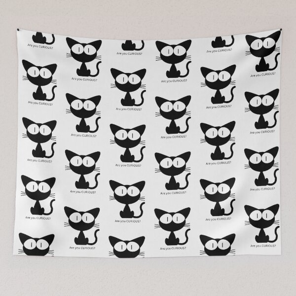 Item preview, Are you curious?  - black cat  designed and sold by ChanelleFyve.