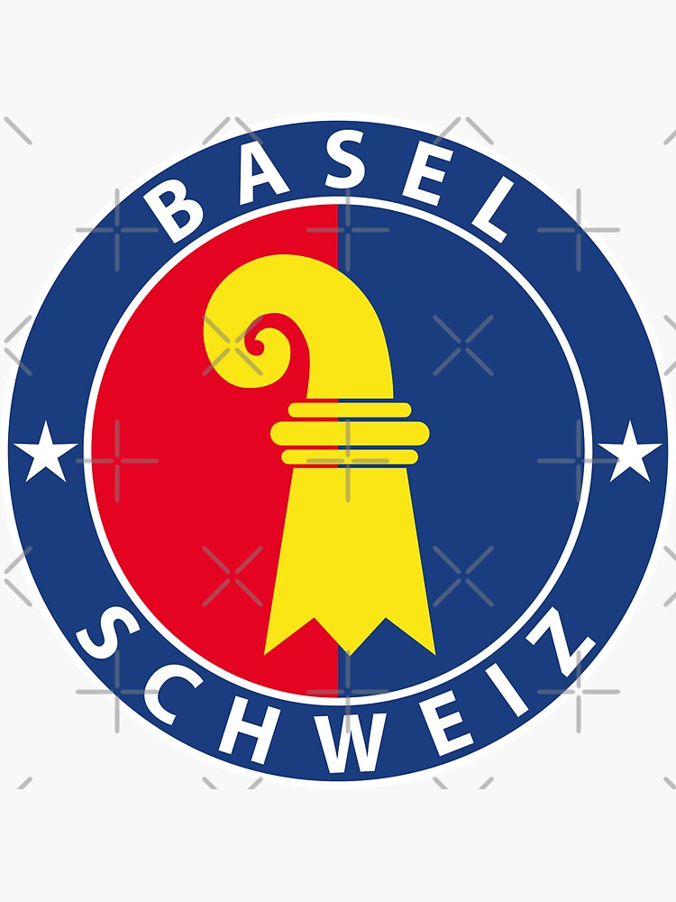 "Basel Switzerland flag flag coat of arms" Sticker for Sale by