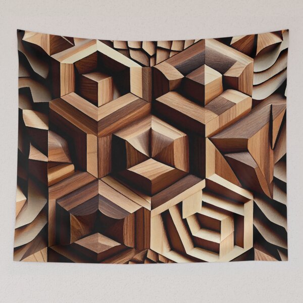 Aperçu de l'œuvre Crafty Wood Pattern Digital Painting créée et vendue par CodeAndColors.