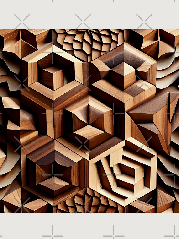 Thumbnail 6 von 6, Premium Oversized Pullover, Crafty Wood Pattern Digital Painting designt und verkauft von CodeAndColors.