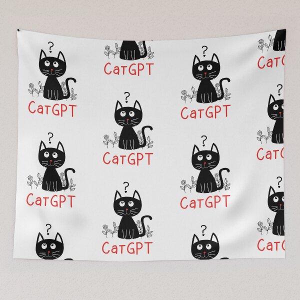 Item preview, CHATGPT CATGPT funny cat kitten kitty parody designed and sold by w1ckerman.