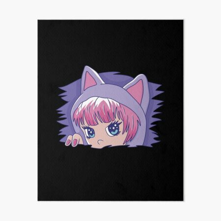 Anime cat girl Art Board Print by DerSenat