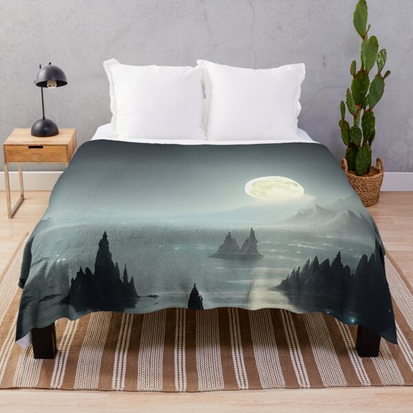 Item preview, Lago iluminado por la luna generado por inteligencia artificial. designed and sold by megadrina.